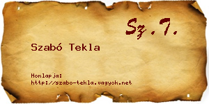 Szabó Tekla névjegykártya